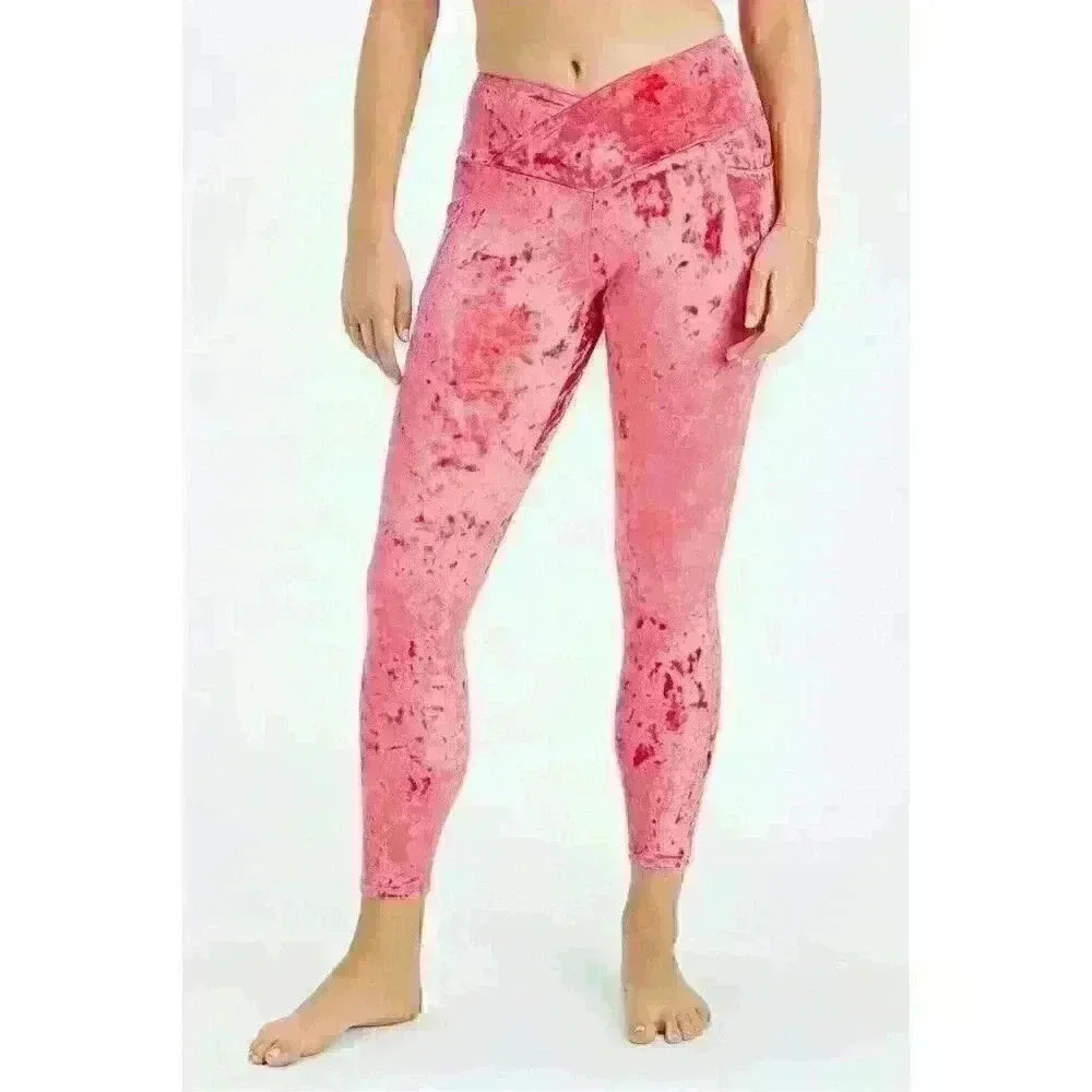 NEW! Fabletics Women's 1X Crushed Velour Crossover Legging NWT $74.95